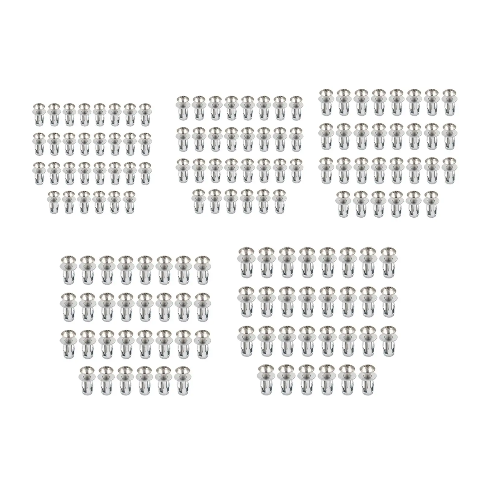 30 Pieces Screw Petal Short Long Strong Toughness Fixings Screw Anchor for Fixing Curtains Wall Cabinets Curtain Installation