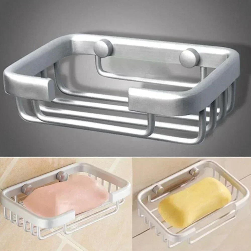 Home Wall Mounted Shower Soap Holder Bathroom Storage Box Stainless Steel Portable Soap Container Soap Dish Basket