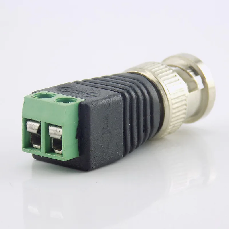 Coax CAT5 BNC Male Connector Plug DC Adapter Balun Connector For CCTV Camera Security System Surveillance Accessories D5