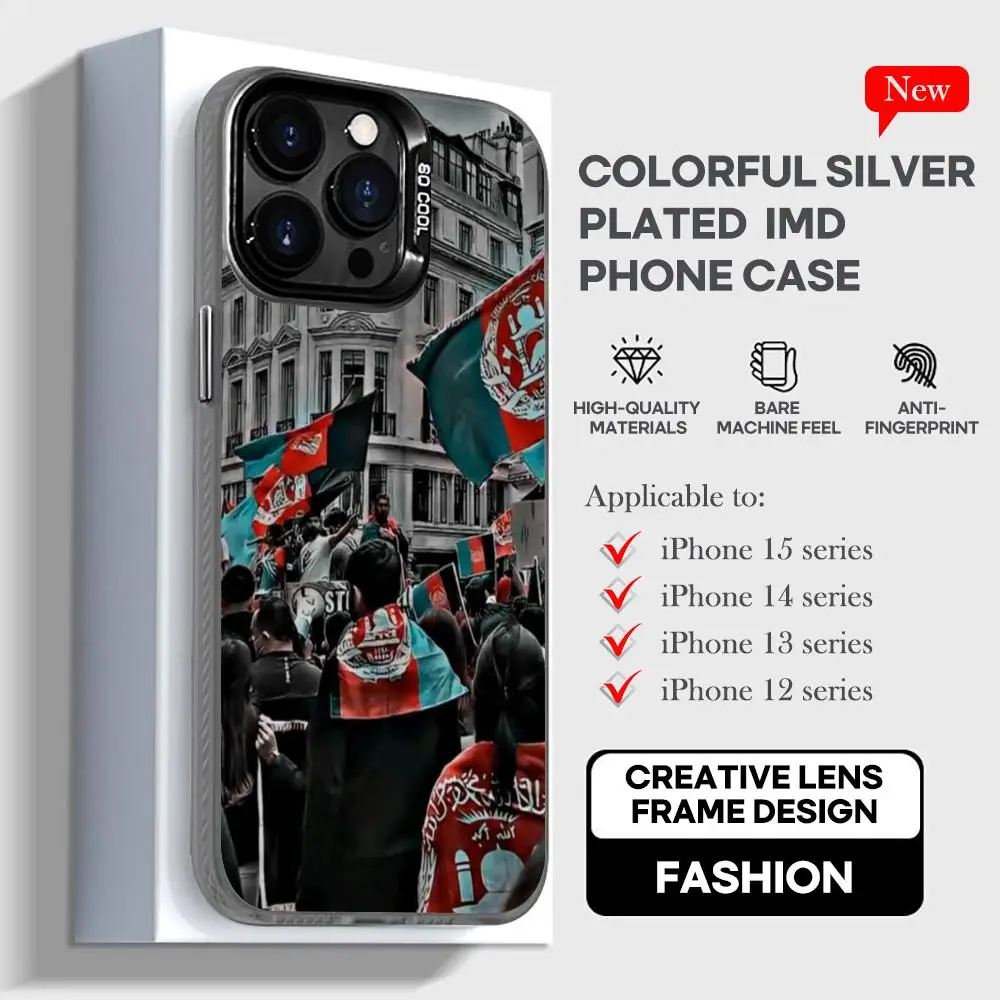 เคสโทรศัพท์ลายธงชาติ fghanistans สีดำเคสมือถือหลากสี IMD เคสสีเงินเหมาะสำหรับ Apple iPhone 15 14 13 12 11 XS PRO MAX