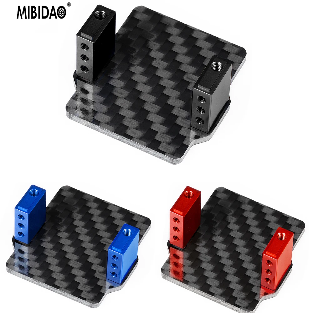 

MIBIDAO Servo Mount Carbon Fiber Holder Servo Fixed Bracket For 1/18 RC Car Granite Grom Upgrade Accessories