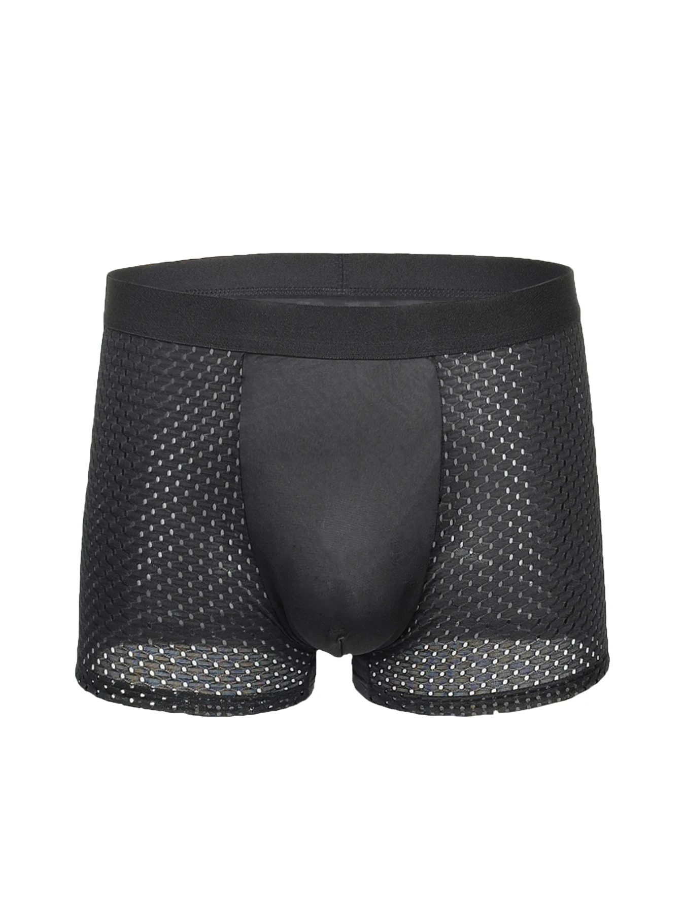 4-Piece Men's Ice Silk Mesh Boxer Briefs – Breathable Athletic Underwear, Stretch Fit, Multiple Sizes Available