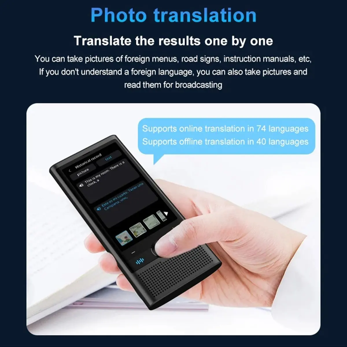 plplp Language Translator Device Portable Translator 148 Languages Recording Translation 4G WIFI Ai Smart Translate Machine