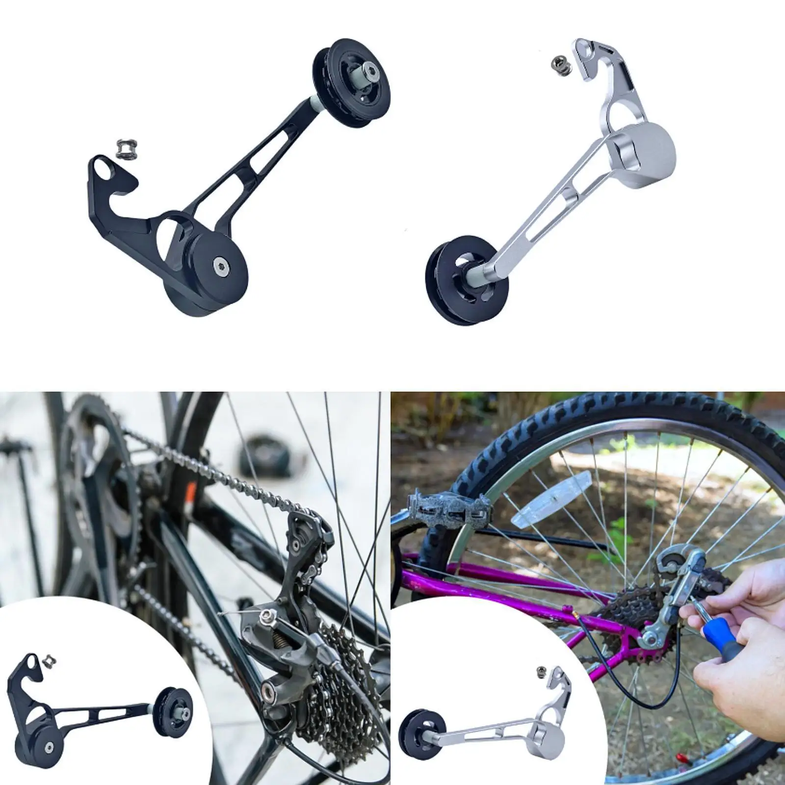 

Bike Chain Stabilizer Parts Bicycle Rear Derailleur Bike Chain Tensioner for Folding Bike Outdoor Sport Road Bike Beginners
