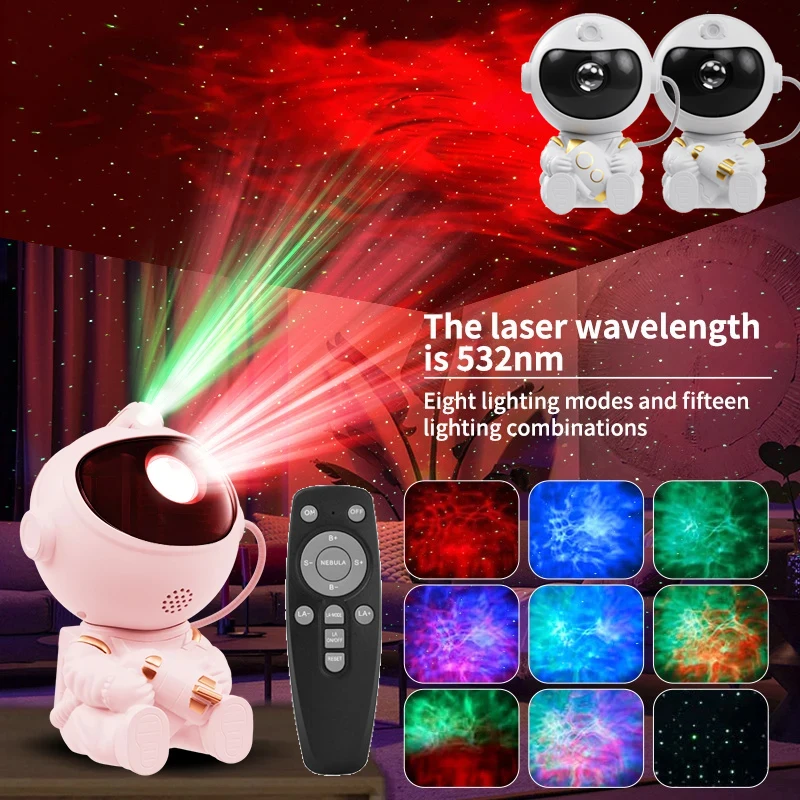 

Ракета-астронавт, лампа звездного света, полная звезд, атмосферные лампы с дистанционным управлением, проекционный свет звездной галактики для спальни, Рождество