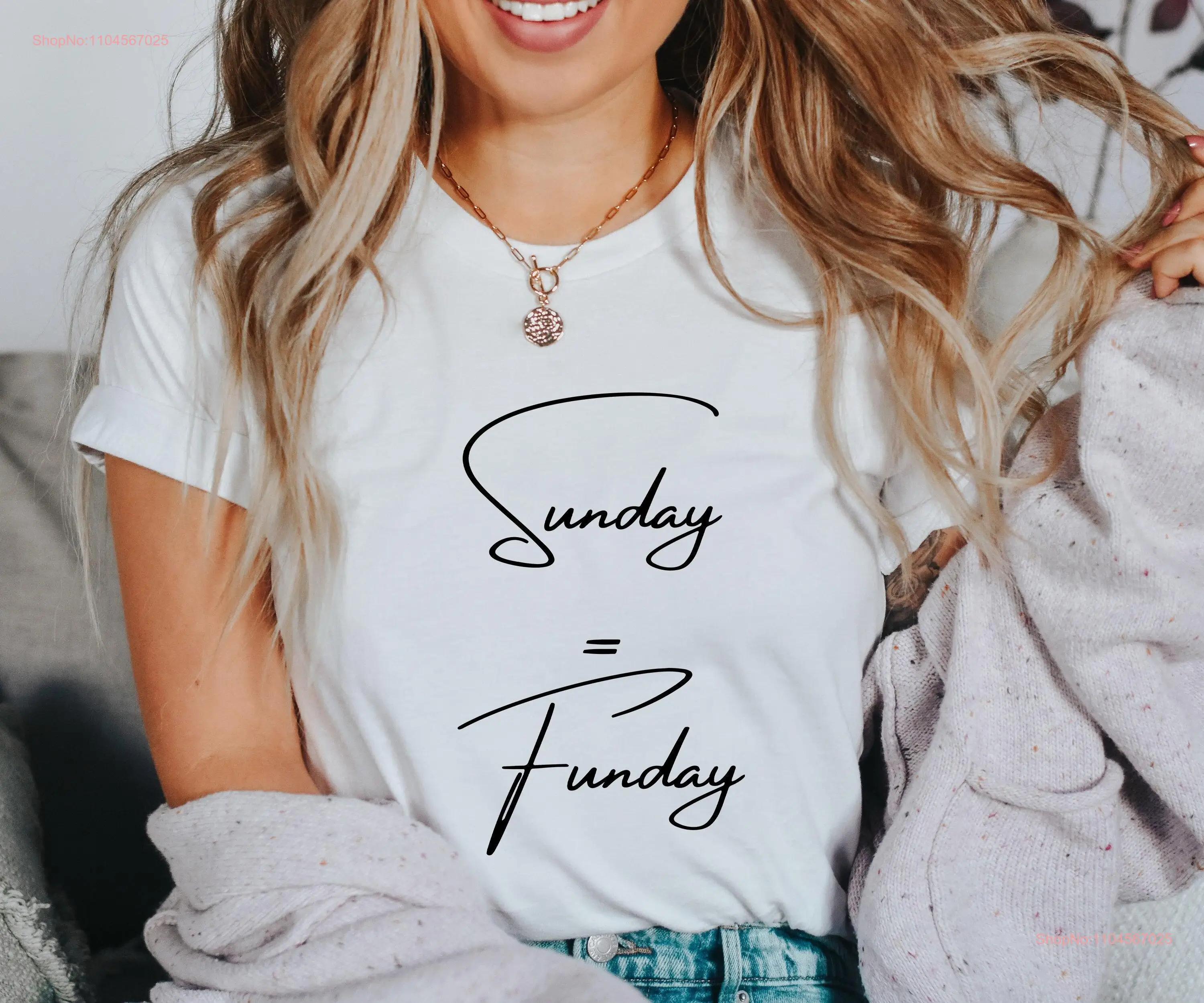 Sunday Funday T Shirt Weekend Game Funny Cute long or short sleeves