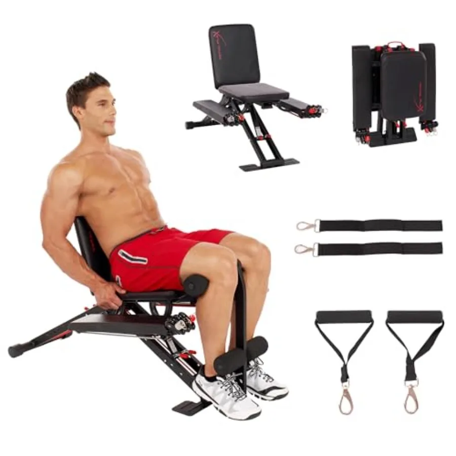 

Compact Design Home Gym for Versatile Exercises: Durable Steel Frame Black Finish Space-Saving Foldable Workout Equipment