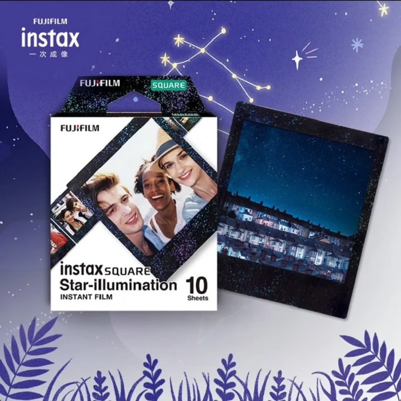 10-50 arkuszy Fujifilm Instax Square Star/MONO CHROME/Rainbow/Sunset do aparatów hybrydowych Fujifilm Instax SQUARE SQ1 SQ10 — zdjęcie produktu 2