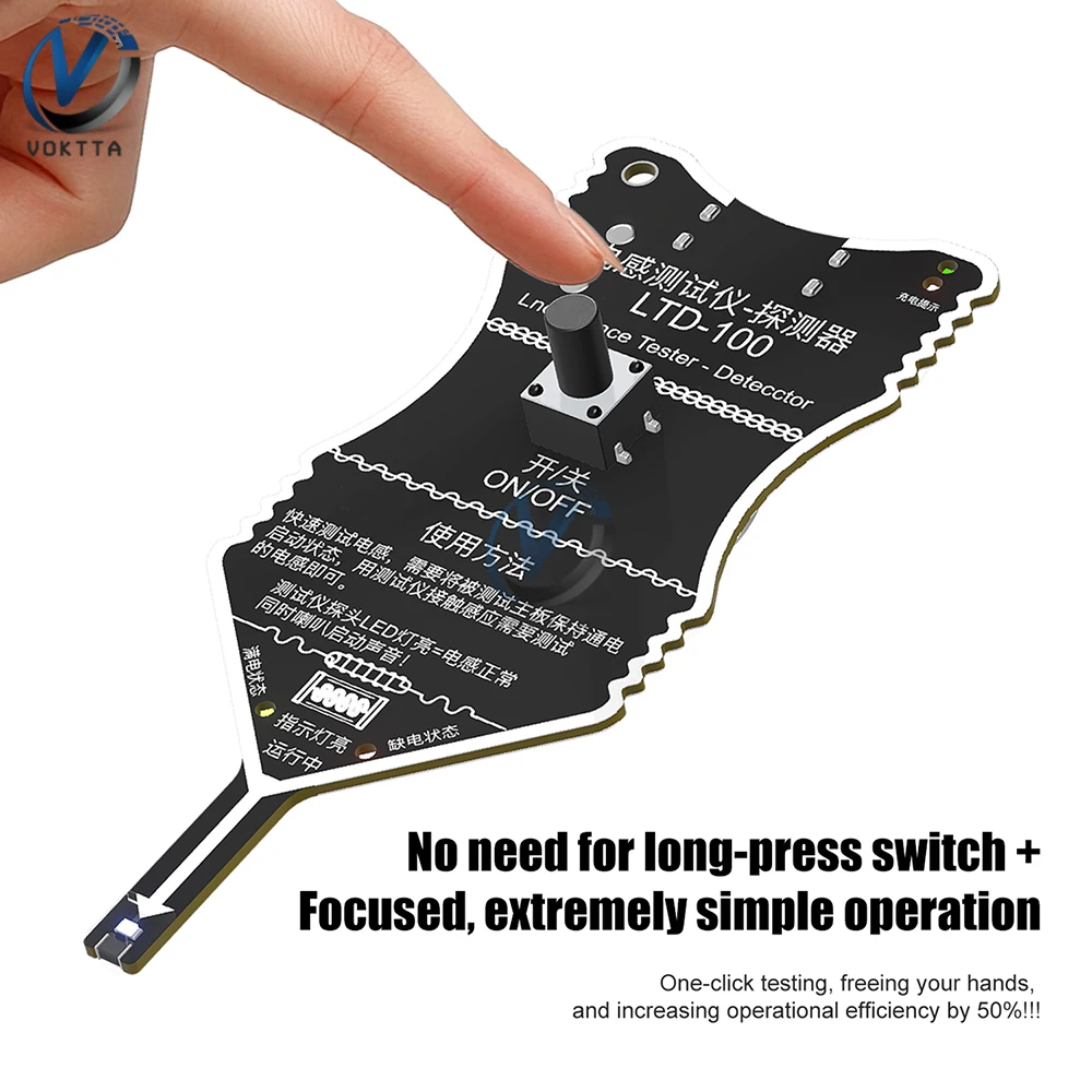

LTD-100 Type-C Inductance Tester Mini Mainboard Inductance Coil Test PC Phone Electromagnetic Induction Quick Fault Check Tool