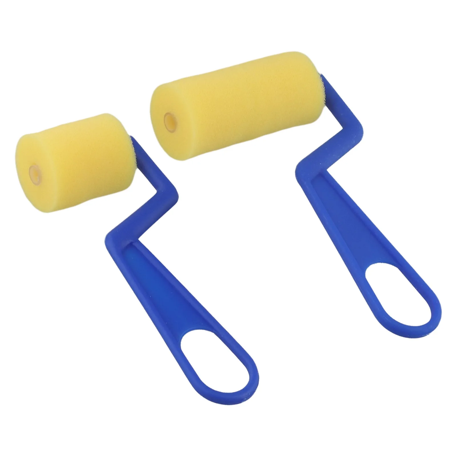 Art Project Tool Blue Yellow Foam Painting Brush Long-lasting Sturdy And Reliable Easy To Use Handmade Ability