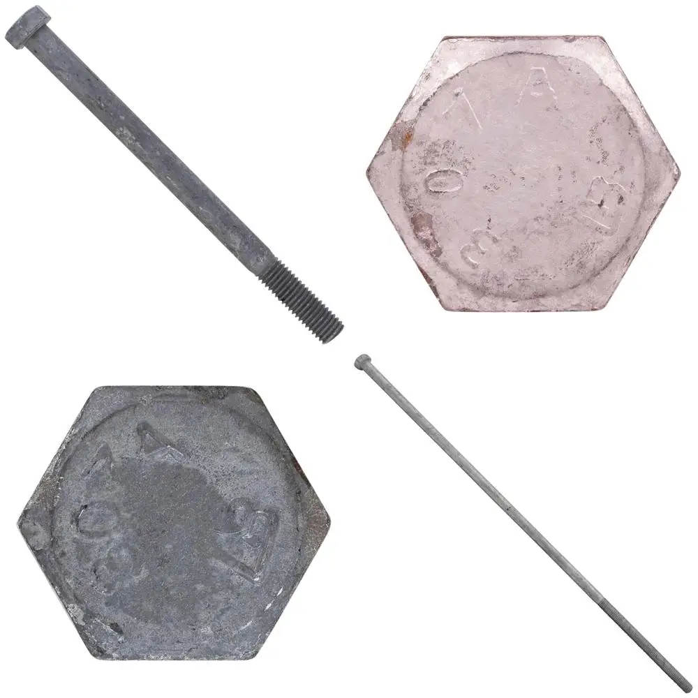 

Болты с шестигранной головкой класса А, 1/2-13 x 7, упаковка, 25 шт., оцинкованные с возможностью горячего занурения, прочные крепежные детали для строительства