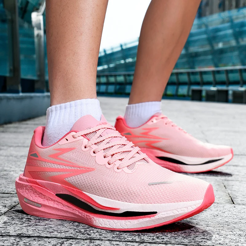 

Fashion Pink Men's Running Shoes Platform Casual Sneakers For Men Breathable Non-slip Women's Sports Shoes zapatillas de hombre
