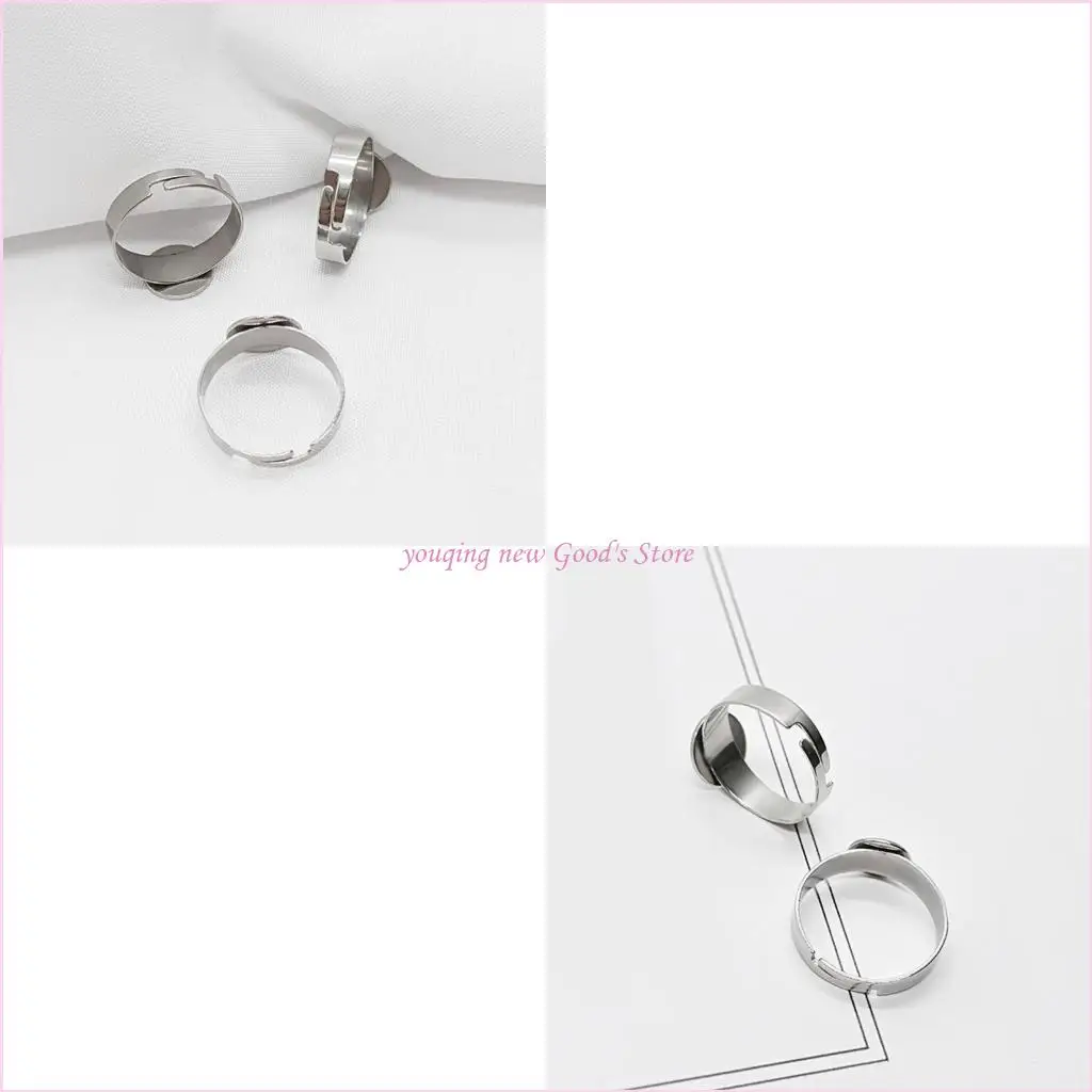 

57QA Набор из 10 регулируемых колец из нержавеющей стали для аксессуаров DIY