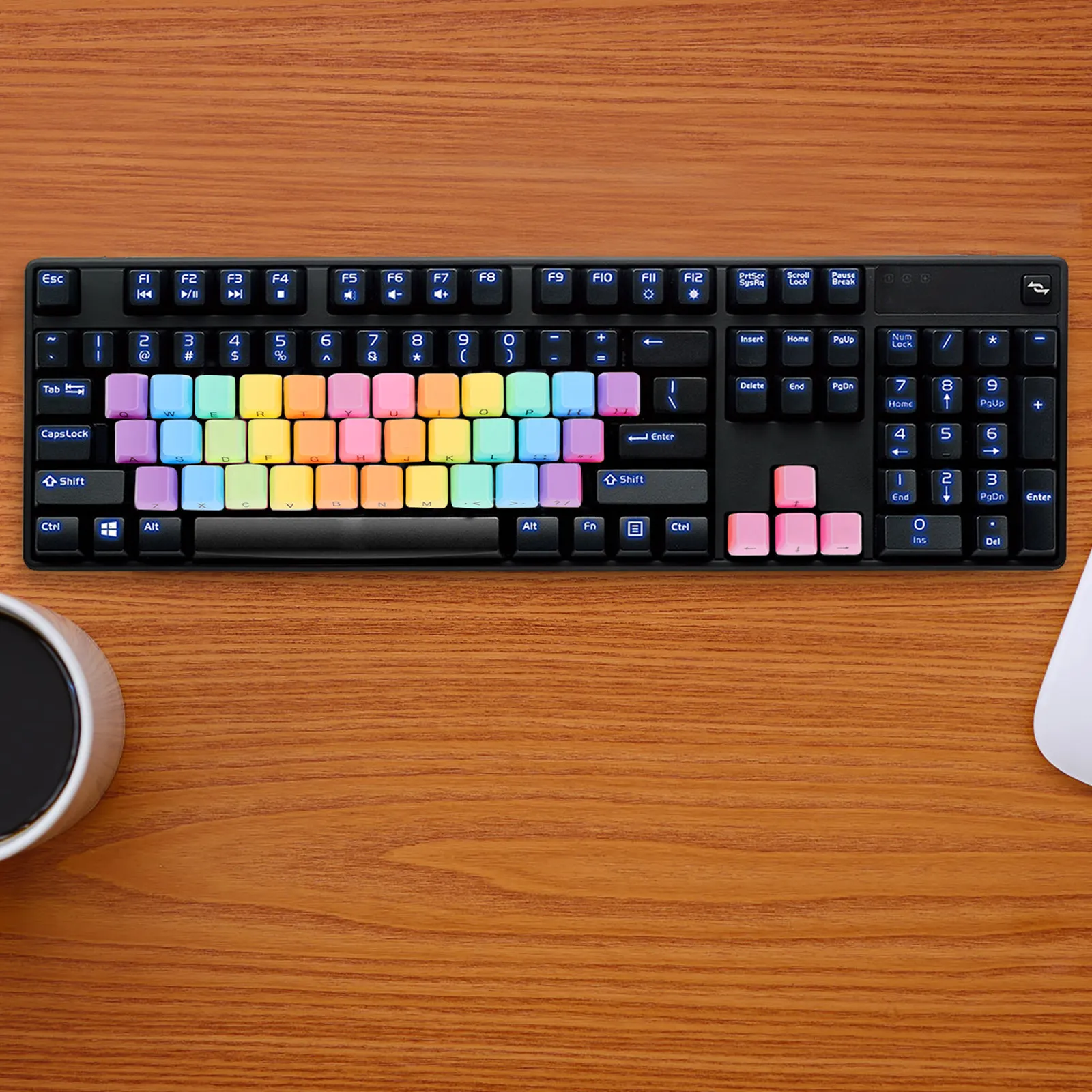 1Set Mechanical Keyboard Keycaps ABS Material Lightweight Portable Keycap Set for Pc Laptop Protect Keys from Scratches