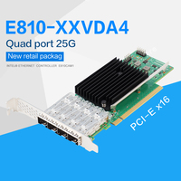 E810 Ethernet Network Adapter 25Gigabit Quad SFP28 Ports PCIe 4.0 Card Network E810-XXVDA4