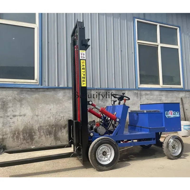 Небольшой простой электрический вилочный погрузчик-станция, приводной автомобиль, гидравлический подъемник