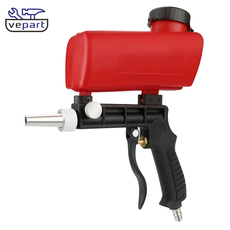 Vepart Adjustable Sandblasting Gun Portable Sand Blaster Sand Blasting Machine Mini Gravity Sandblasting Gun