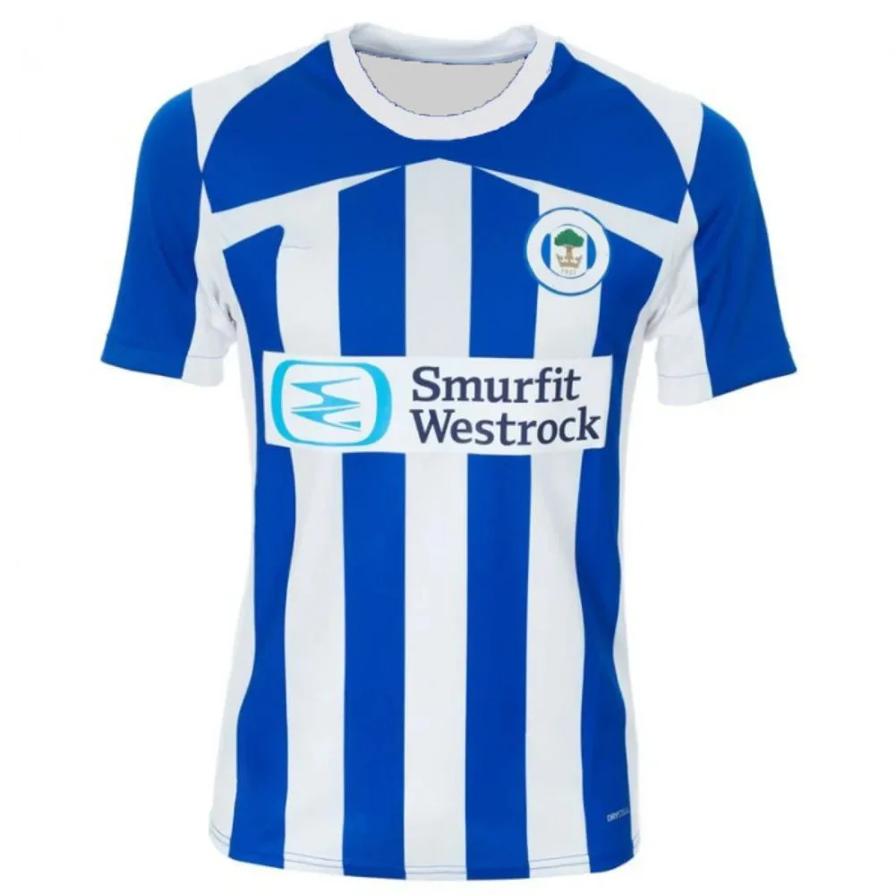 

2025-26 Wigan, спортивные футбольные майки для дома и на выезде, дышащая быстросохнущая футболка, повседневная толстовка для кемпинга и фитнеса на открытом воздухе