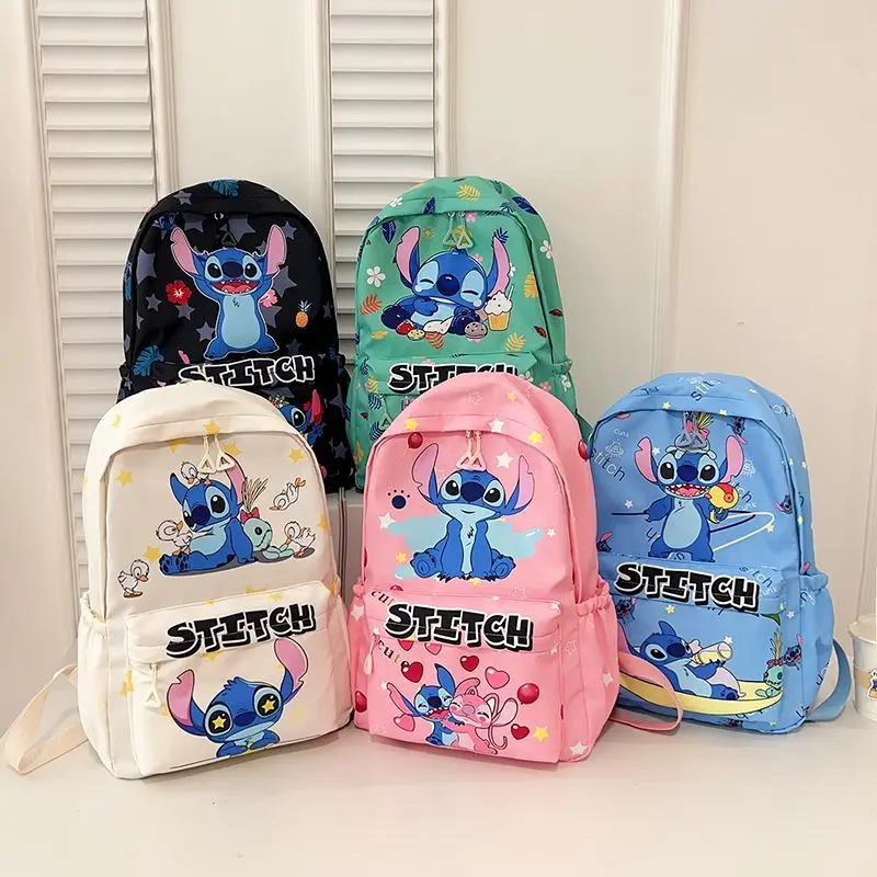 

Stitch Cartoon Backpack, Large Capacity Daypack, Lightweight, Durable Nylon Schoolbag for Travel, Daily Commuting and School