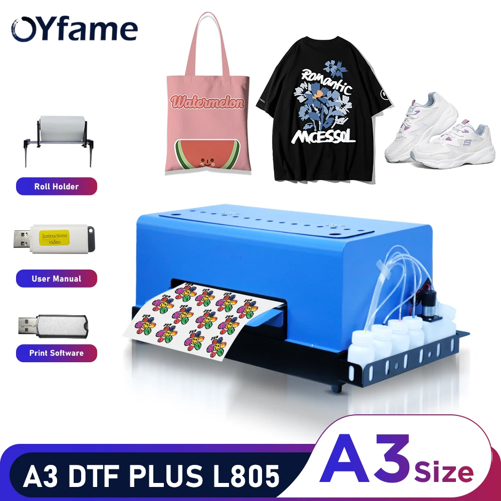 

Принтер OYfame A3 impresora dtf XP600 DTF для тканевой ткани, принтер для печати на футболках A3 напрямую в пленку a3 dtf, переносной принтер