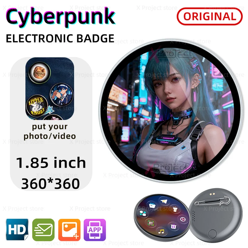 Affichage électronique dynamique en plein air, petit pendentif, Badge bidimensionnel à la mode, spectacle numérique, décoration de maison, cadeaux Otaku pour enfants