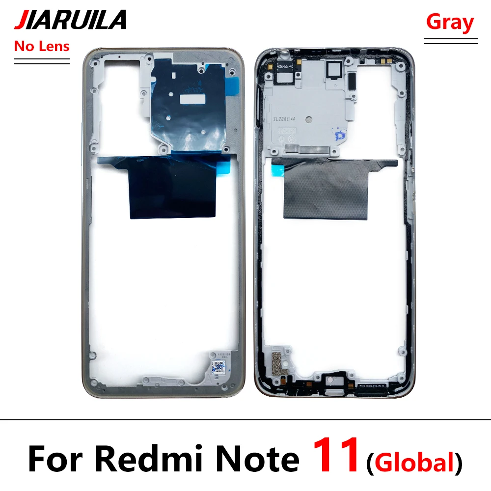 New Middle Bezel frame Antenna Case Cover Replacement Parts with NFC Flex Cable For Xiaomi Redmi Note 10 Pro / Note 11 4G