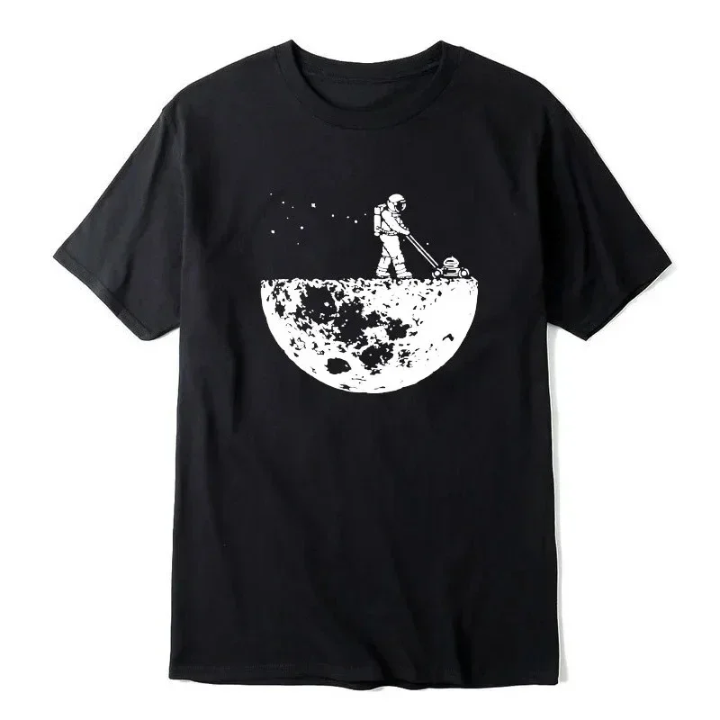 Summer Women T-shirt High Quality  Blend Funny Lunar Cleaner Printing Casual Cool Loose O-neck Male Soft Tshirt Hip Hop Tees