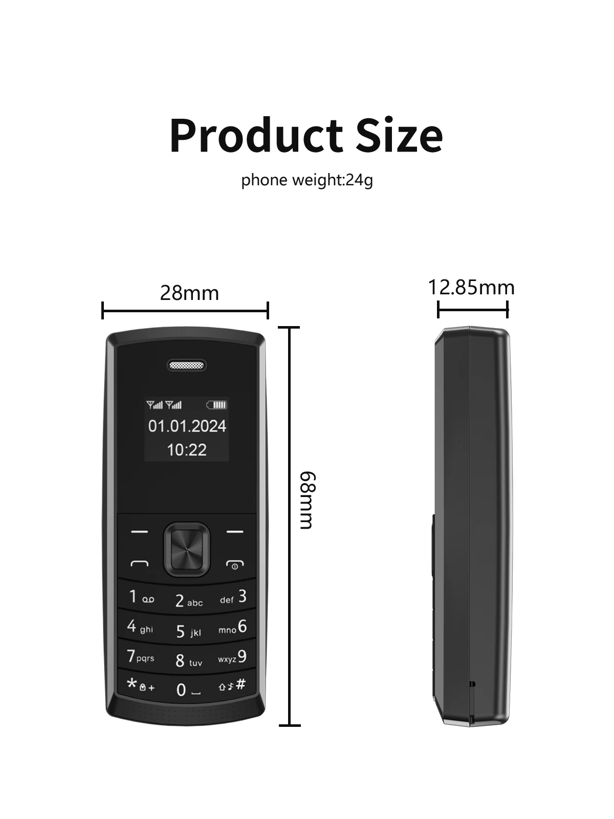 SERVO BM01 Ultra Mini Pocket 2G Feature Phone 2 SIM Magic Voice Blacklist Speed Dial Bluetooth Sync Auto Recording Mobile Phone