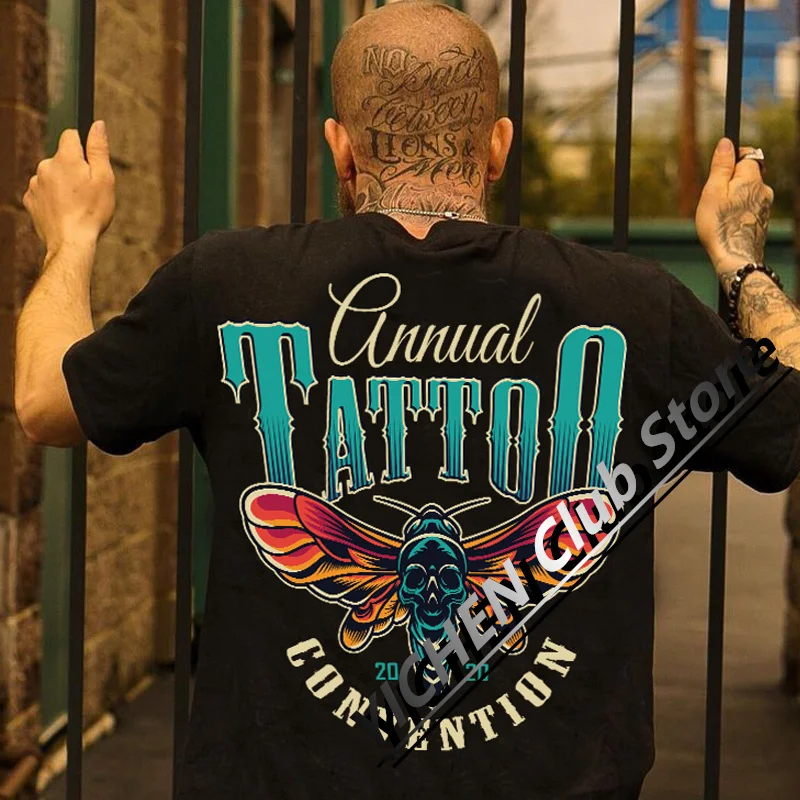 

Ukiyo-E Painting Tattoo Printing Short-Sleeved European American Hip-Hop Motorcycle Riding Cotton Men's And Women's T-Shirts