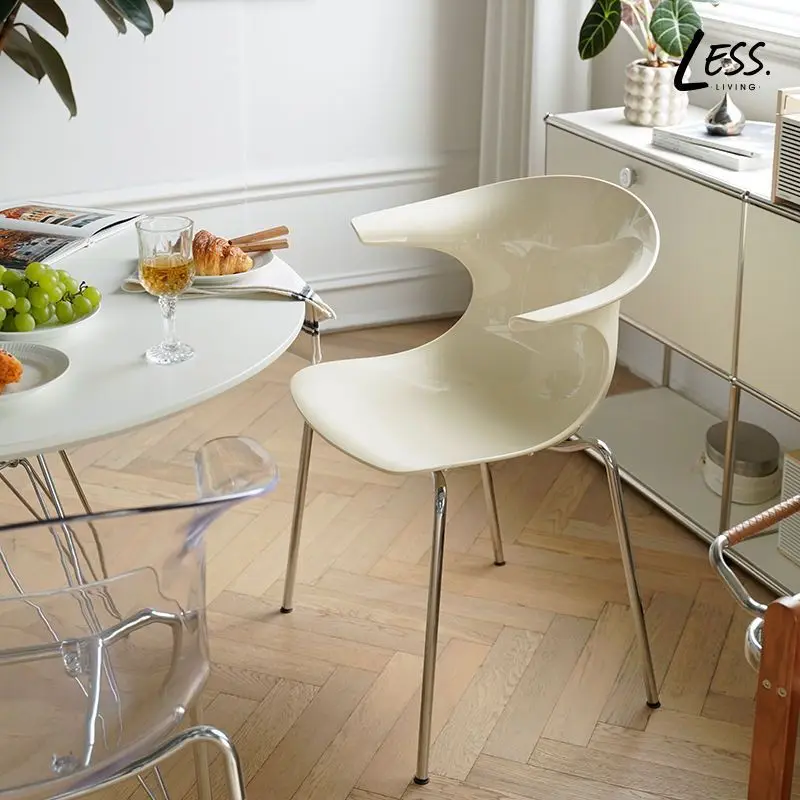 Medieval Style Acrylic Dining Chair Designer Chair Personality Chair Modern Simple Computer Chair Transparent Office Chair