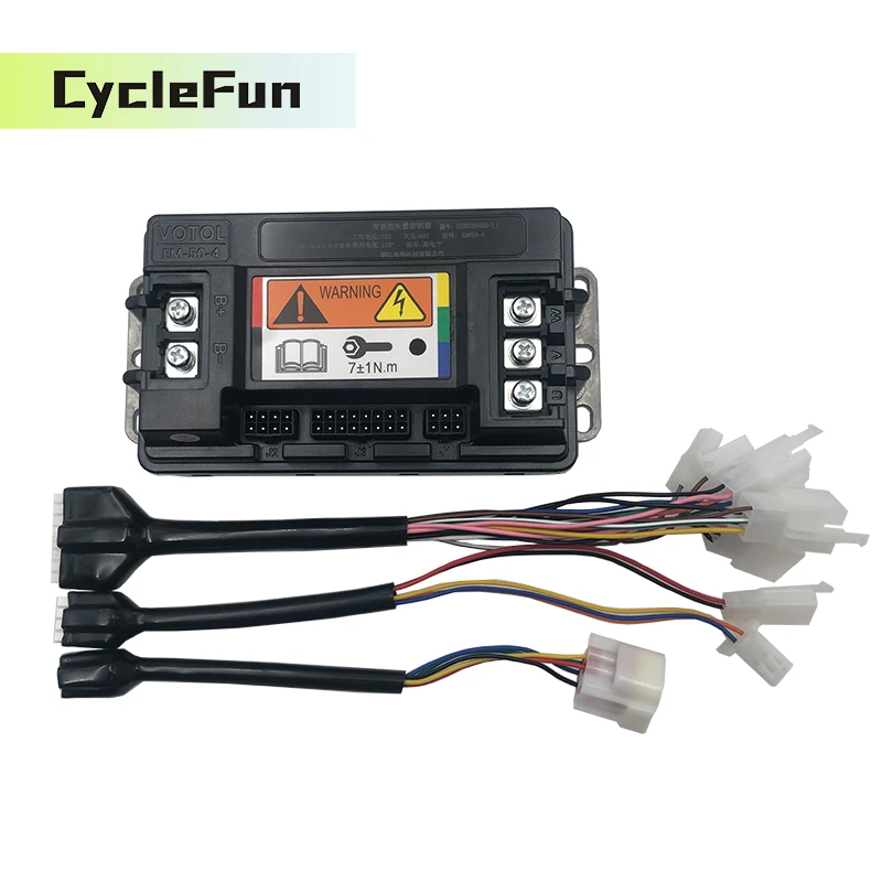 

Votol 800W-2KW EM50-4 80A/170A DC FOC Sine Wave Brushless Controller For Hub Mid Drive Motor Electric Scooter E-bike Motorcycles