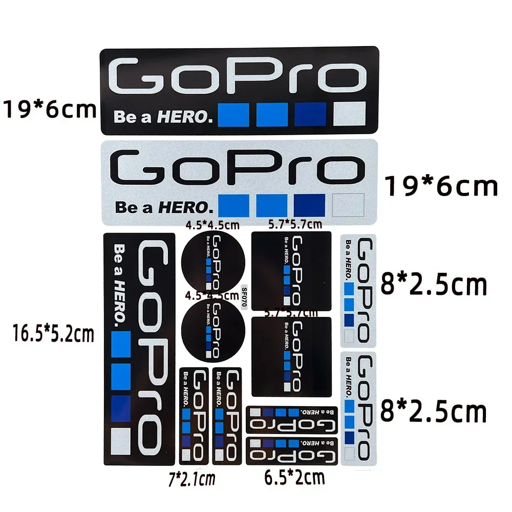GoPro HERO Extreme Sports Reflective Sticker Motorcycle Modified Tailbox Decoration Skateboard Helmet Sticker image 5