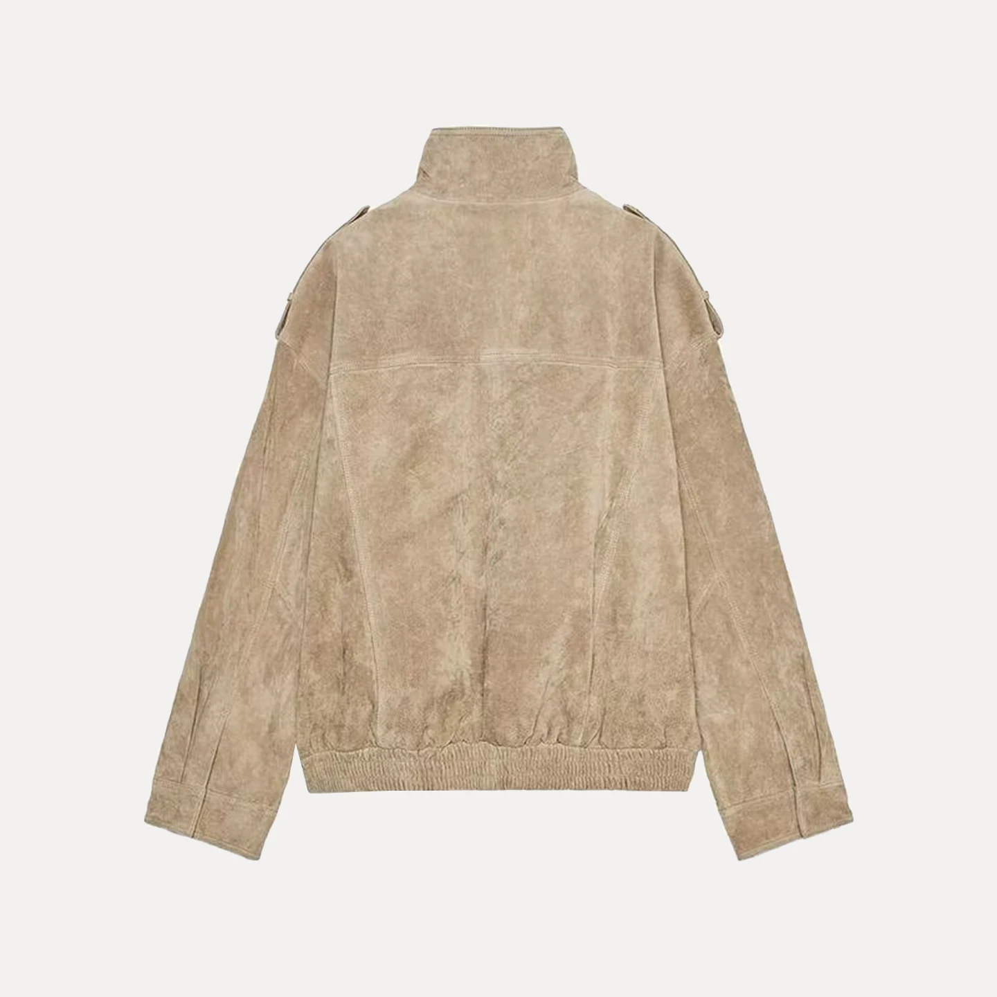 جاكيت جلدي أنيق للنساء خريف 2025 بملمس مخملي عالي الجودة من ماركة زاداتا بقصة قياسية وتصميم عصري للسيدات