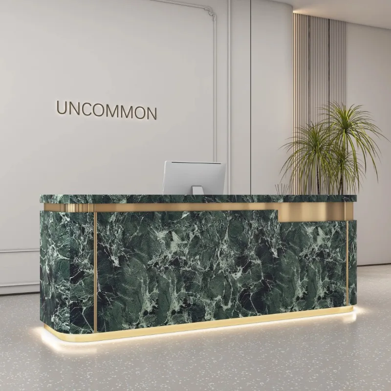 Company Best Reception Desks Aesthetic Minimalist Design Organizers Desks Unique Salon Beauty Escritorio Commercial Furniture