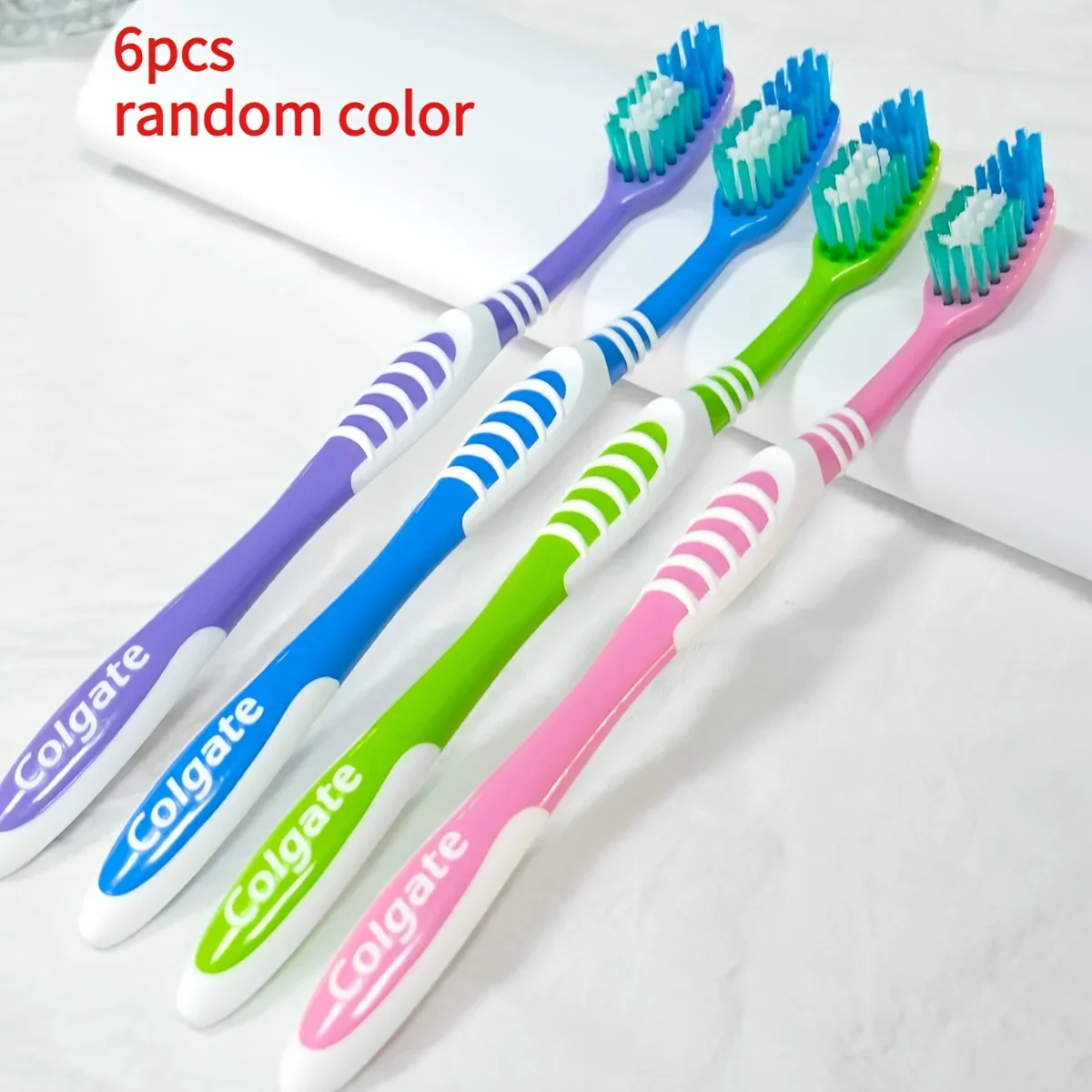 6Pcs Super Clean Toothbrushes Medium Hard Bristles Portable Travel Hotel Family Oral Care Supplies