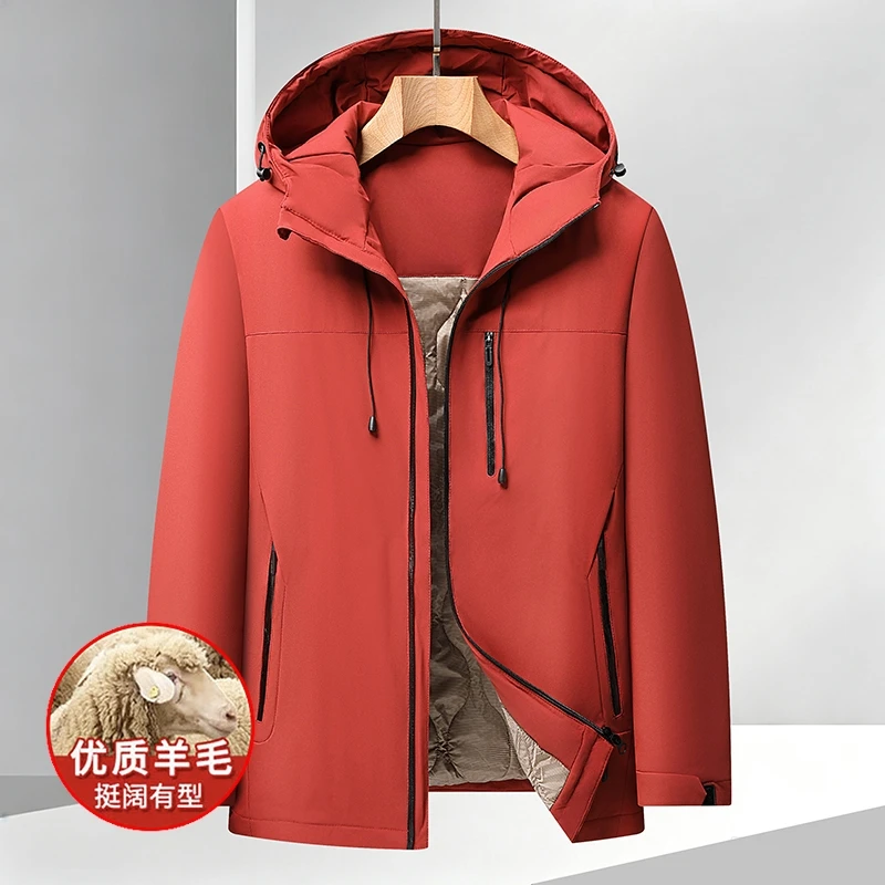 Men's and women's hooded thick warm woolen clothing, outdoor assault jacket, cotton jacket, waterproof parka