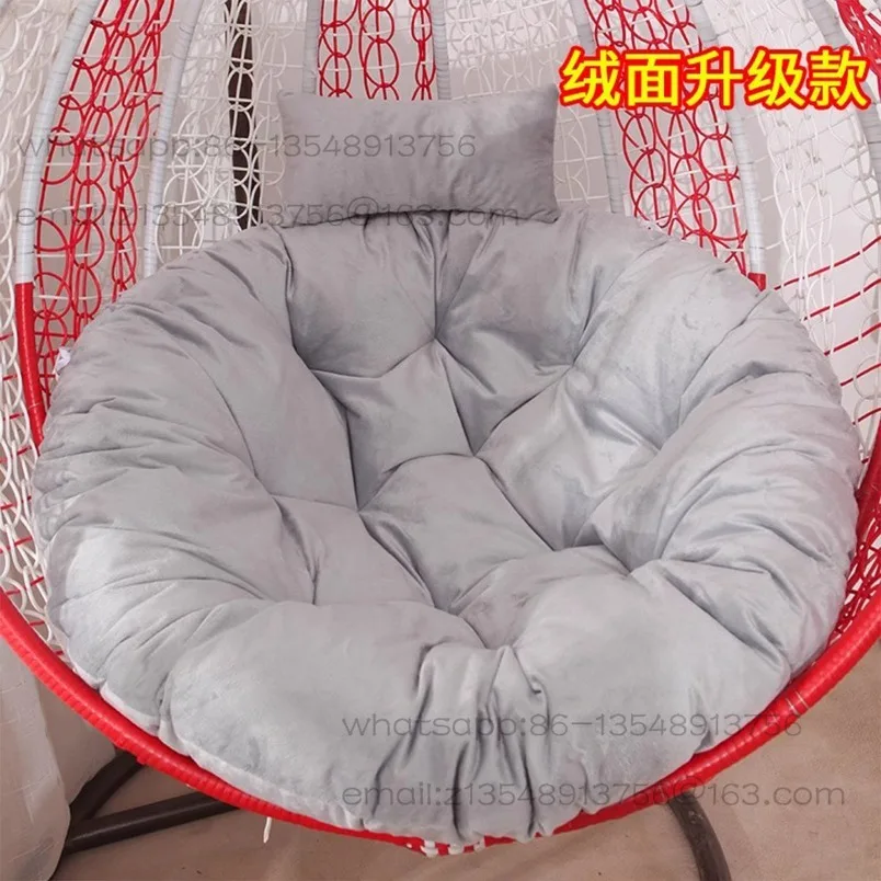 Thickened removable and washable single hanging basket seat cushion, round cotton core with inner bag cushion