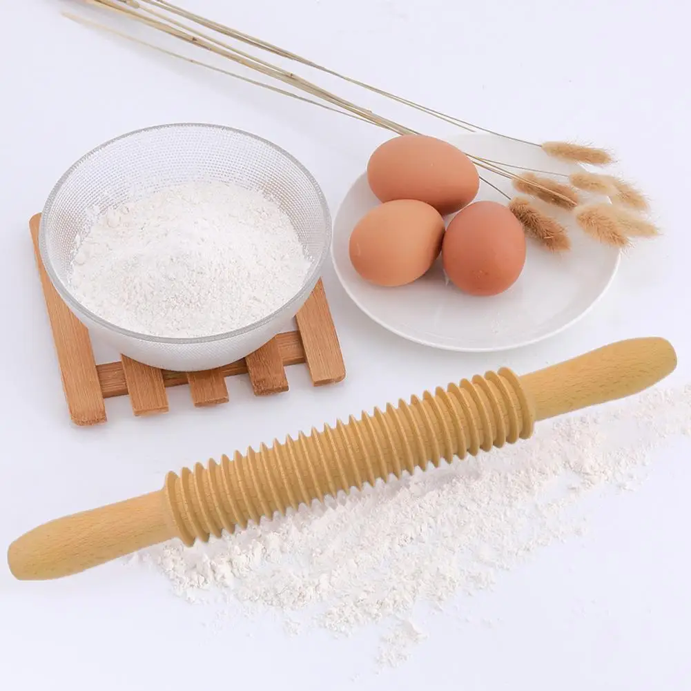 

Spaghetti Rolling Pin Useful Smooth Surface Rolling Pin Pizza Fondant Pie Baking Rolling Pin Bakery Gadget Kitchen Tool