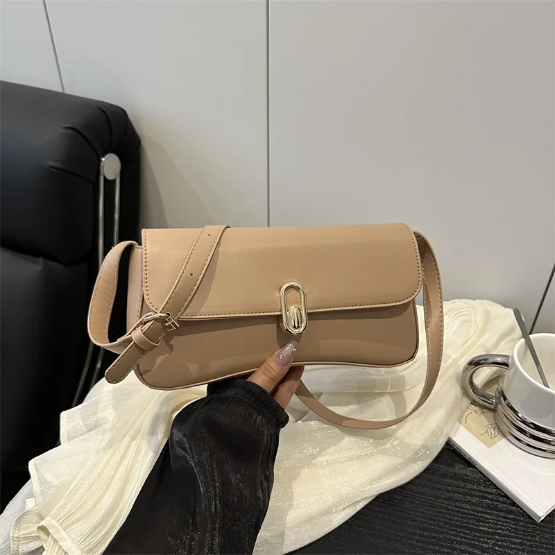 

Корейская сумка на плечо для женщин, новинка 2023 года, роскошная женская сумка под мышками, модная брендовая дизайнерская ретро-сумка из искусственной кожи, женские сумки, кошельки