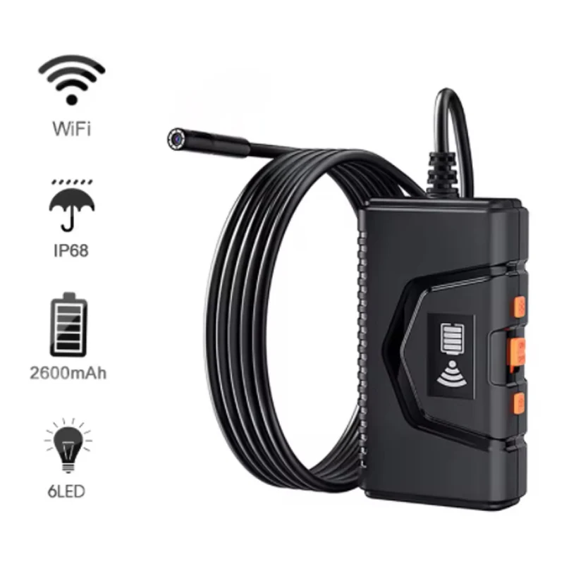 

Промышленный WIFI эндоскоп HD 1080P с одним объективом, камера 5,5 мм, бороскоп для осмотра автомобиля, IP67, водонепроницаемый для двигателя автомобиля