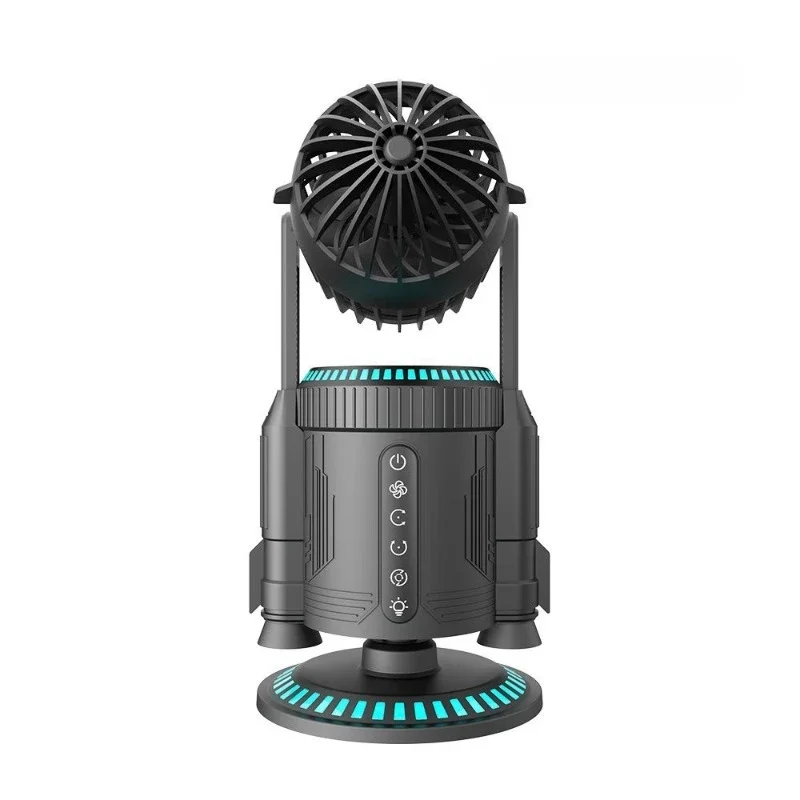 Small and medium-sized fan Office desktop dual-drive spray system RGB colorful fan