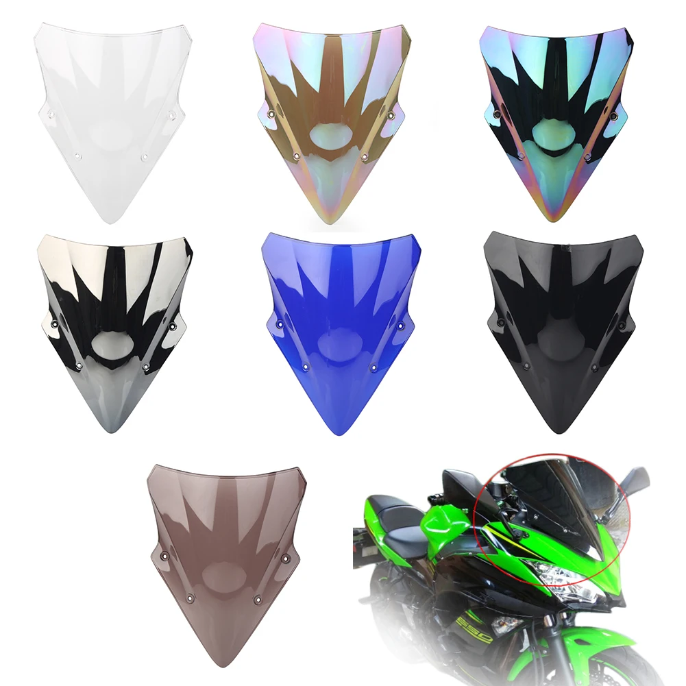 Motorcycle Windshield Windscreen For Kawasaki Ninja 650 ER6F EX650 2017 2018 2019 ABS Plastic