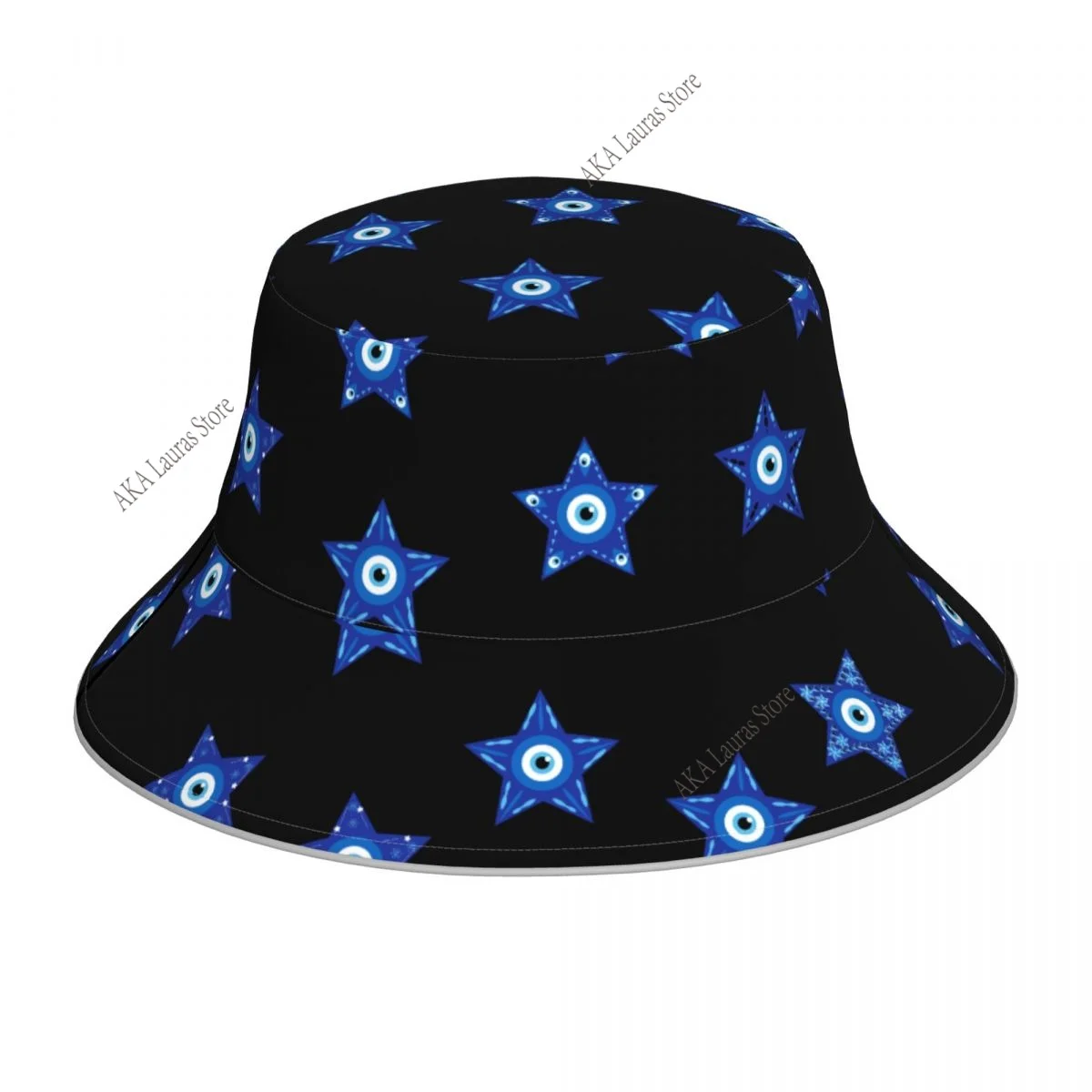 New Fisherman's Hat Unisex Fashion Evil Eye Heavenly Bob Cap Windproof outdoor Reflective Bucket Hat