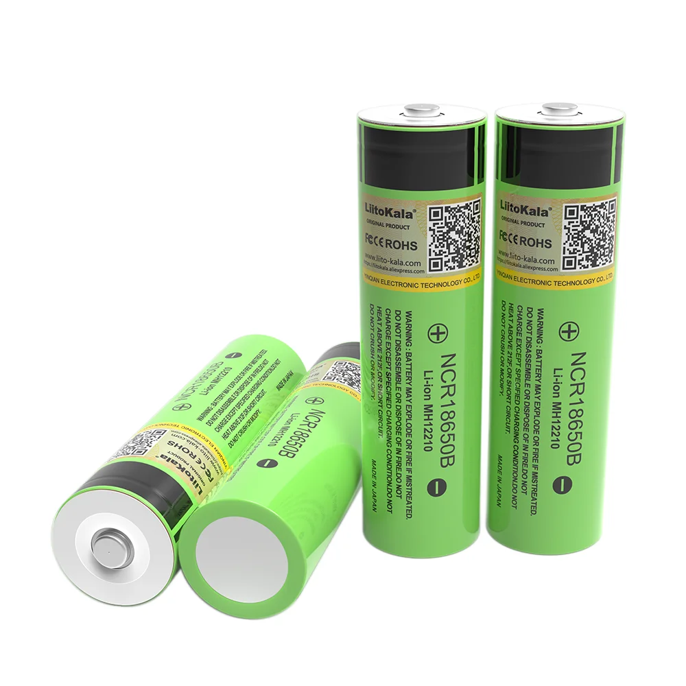 Liitokala Original NCR18650B 3.7V 3400mah 18650 Rechargeable Lithium Battery Suitable for  Flashlight (No PCB)