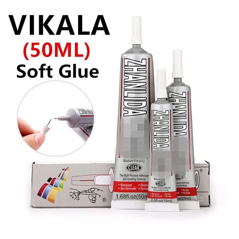 50Ml Cairan Industri ZHANLIDA Vikala Perekat Kuat untuk Diy Lukisan Berlian Kain Logam Kain Berlian Imitasi Kristal Kaca