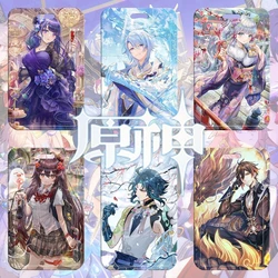 Game Impact Raiden Shogun Kimono&Evening Dress Business Retractable Credit Card Holder Bank ID Holders Bus Cards Cover Cases