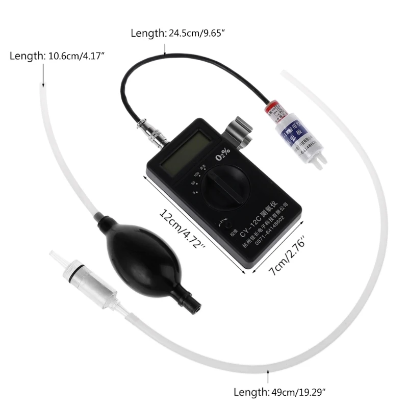 O2 Oxygen Concentration Content Tester Oxygen Detector Monintor Meter CY-12C Pro Y98E