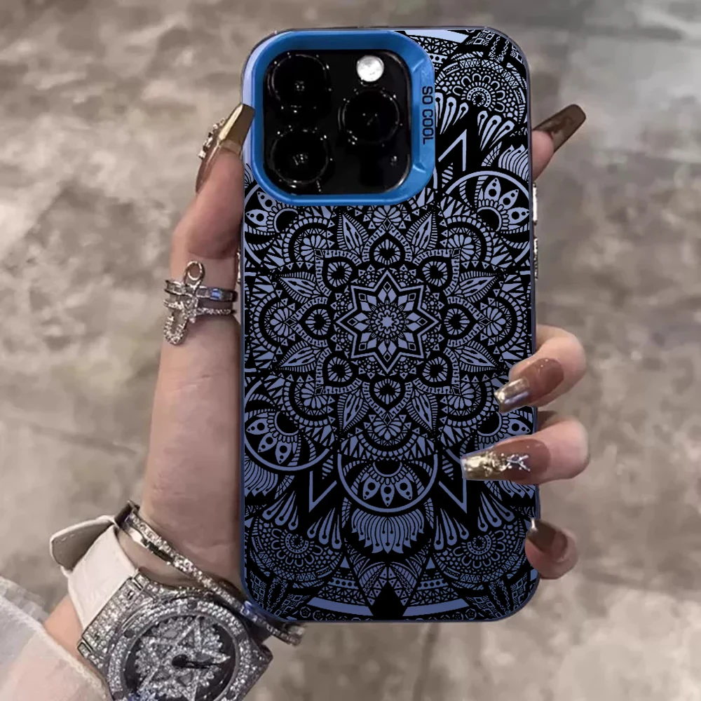 Retro-Ethno-Blumen-Hülle für iPhone 15 16 Pro Max Hüllen iPhone 16 11 12 13 17 ProMax 14 15 16e Plus 8 XS Stoßfeste IMD-Hüllen – Detail 9