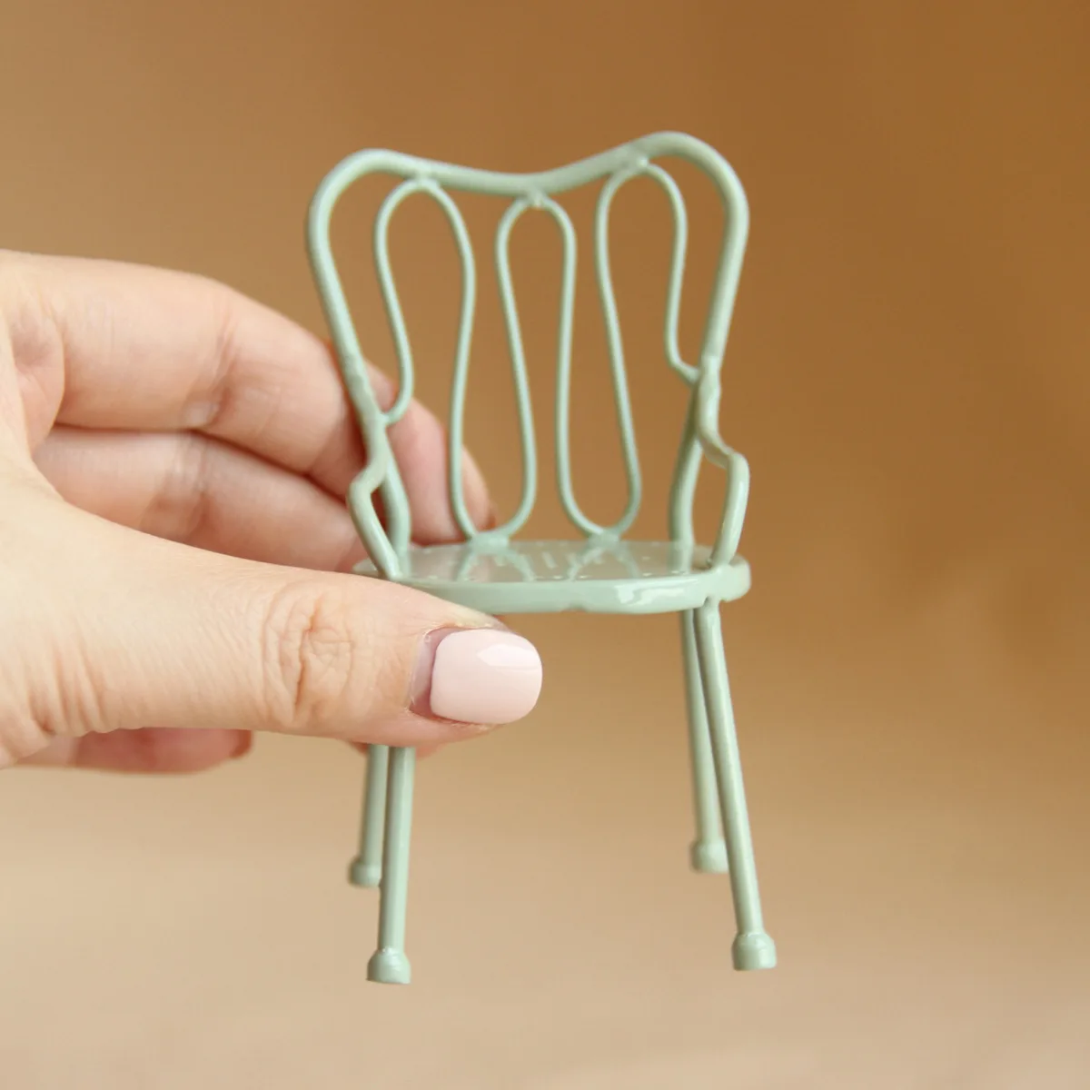 Miniatur-Café-Tischstühle aus Metall im Maßstab 1:6, Tische, BJD, Puppenhausmöbel, Kinder, Rollenspiel, realistisches Küchenspielzeug