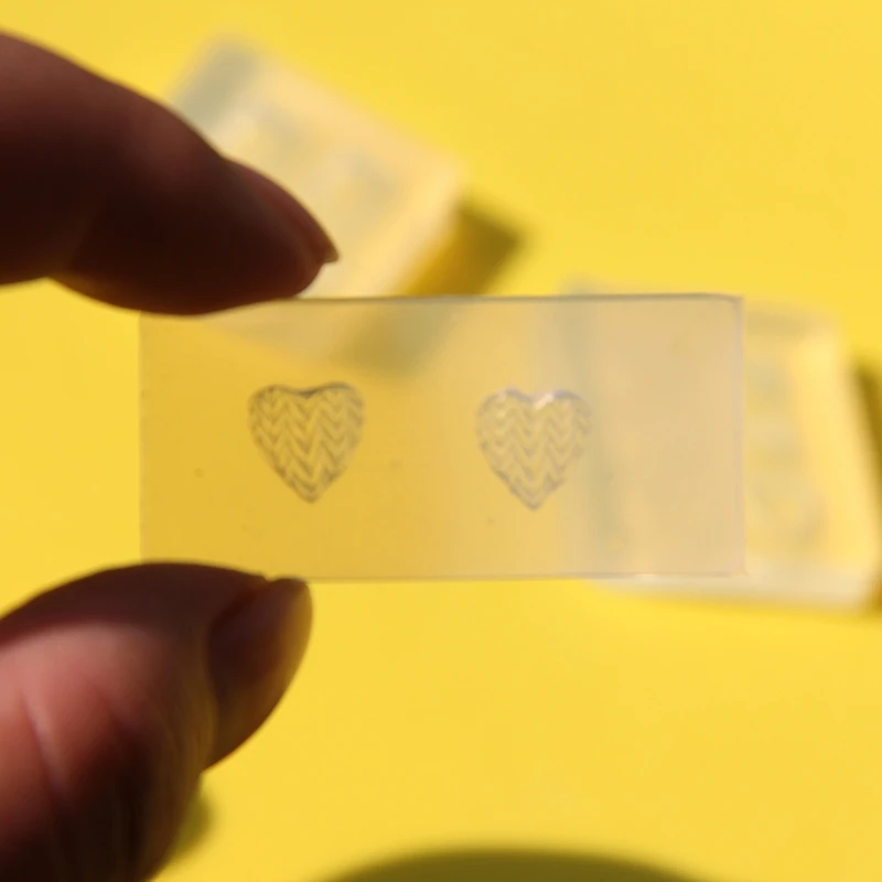 Bear Love Heart Nail Art Decoration Epoxy Resin Mold Nails Stickers Ornaments Silicone Mould DIY Crafts Jewelry Casting Tools